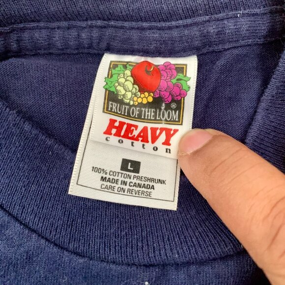Vintage Y2K Tee Men's Large Blue FOTL Tag Heavy Single Stiched Statement Comedy - Picture 3 of 5